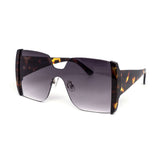 12 Pack: Semi-Rimless Oversized Gradient Animal Wholesale Sunglasses