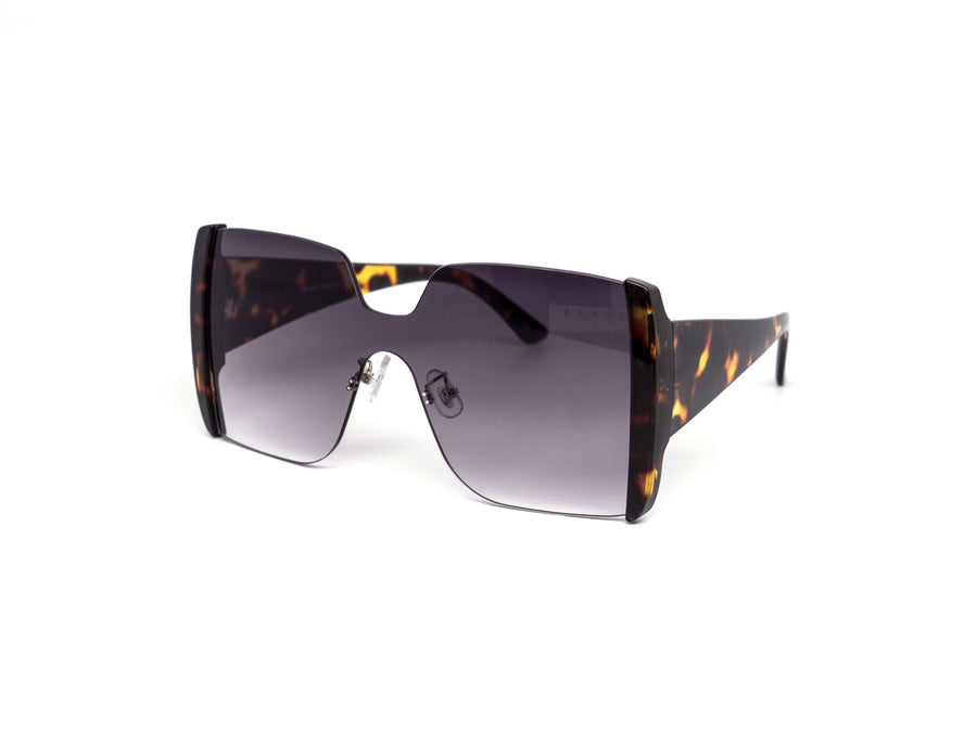 12 Pack: Semi-Rimless Oversized Gradient Animal Wholesale Sunglasses
