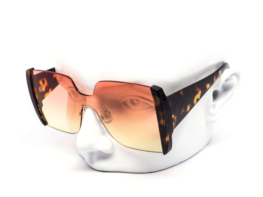 12 Pack: Semi-Rimless Oversized Color Gradient Wholesale Sunglasses