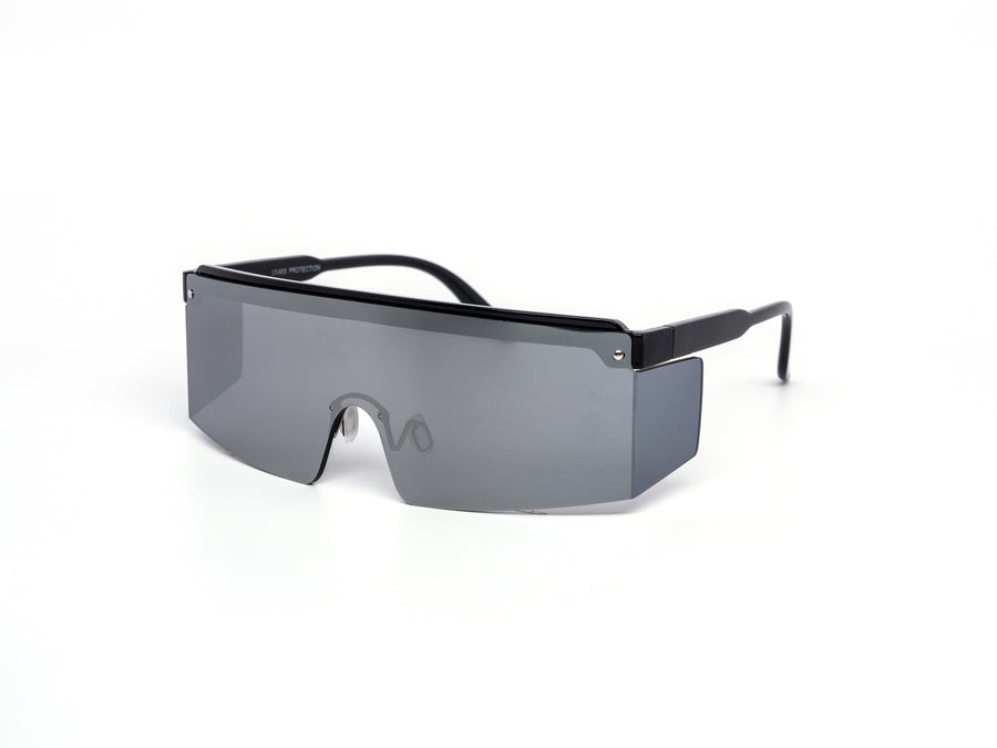 12 Pack: Retro Future Sports Shield Color Mirror Wholesale Sunglasses