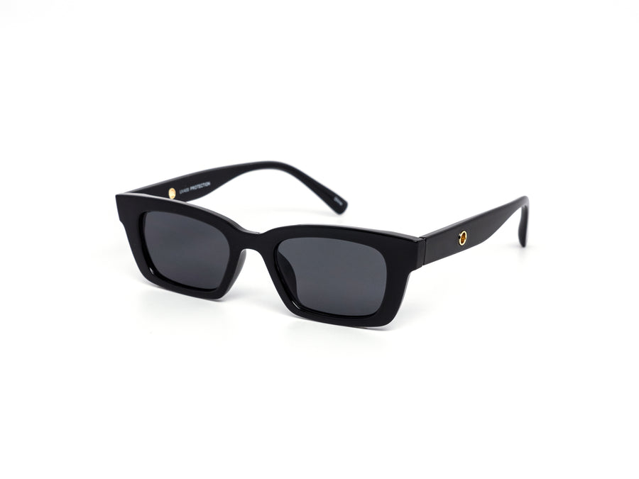 12 Pack: Modern Retro Petite Angular Gold Accented Wholesale Sunglasses