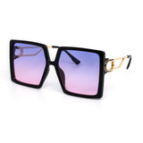 12 Pack: Oversized Modern Square Gradient Wholesale Sunglasses