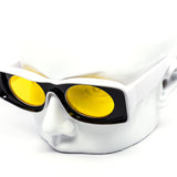 12 Pack: Unique Concave Inner Lens Rectangular Wholesale Sunglasses