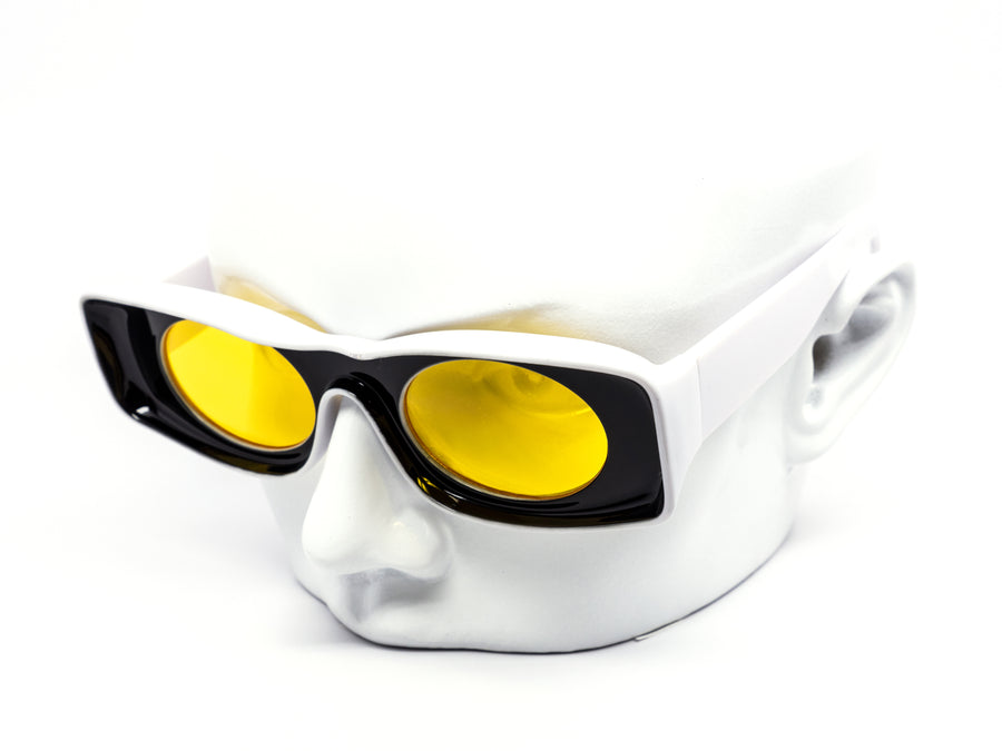 12 Pack: Unique Concave Inner Lens Rectangular Wholesale Sunglasses
