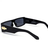 12 Pack: Chic Rectangular Chunky Gold Accent Wholesale Sunglasses