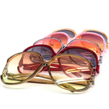 12 Pack: Classy Oversized Duo-tone Round Wholesale Sunglasses