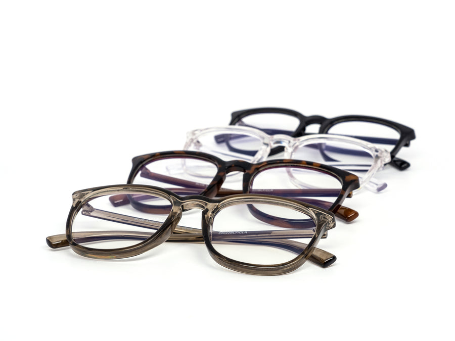 12 Pack: Modern Classic Blue Light Filtering Round Wholesale Eyeglasses