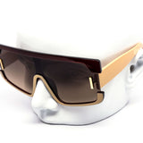 12 Pack: High Fashion Oversized Shield Gradient Wholesale Sunglasses