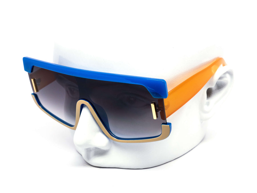 12 Pack: High Fashion Oversized Shield Gradient Wholesale Sunglasses