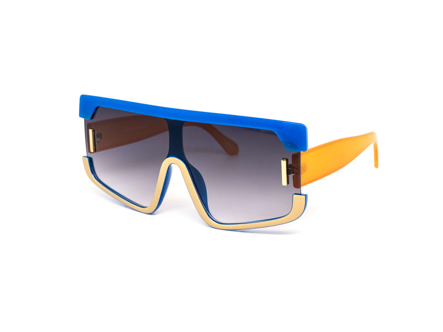 12 Pack: High Fashion Oversized Shield Gradient Wholesale Sunglasses