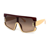12 Pack: High Fashion Oversized Shield Gradient Wholesale Sunglasses