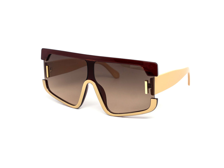 12 Pack: High Fashion Oversized Shield Gradient Wholesale Sunglasses