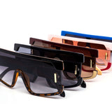 12 Pack: High Fashion Oversized Shield Gradient Wholesale Sunglasses