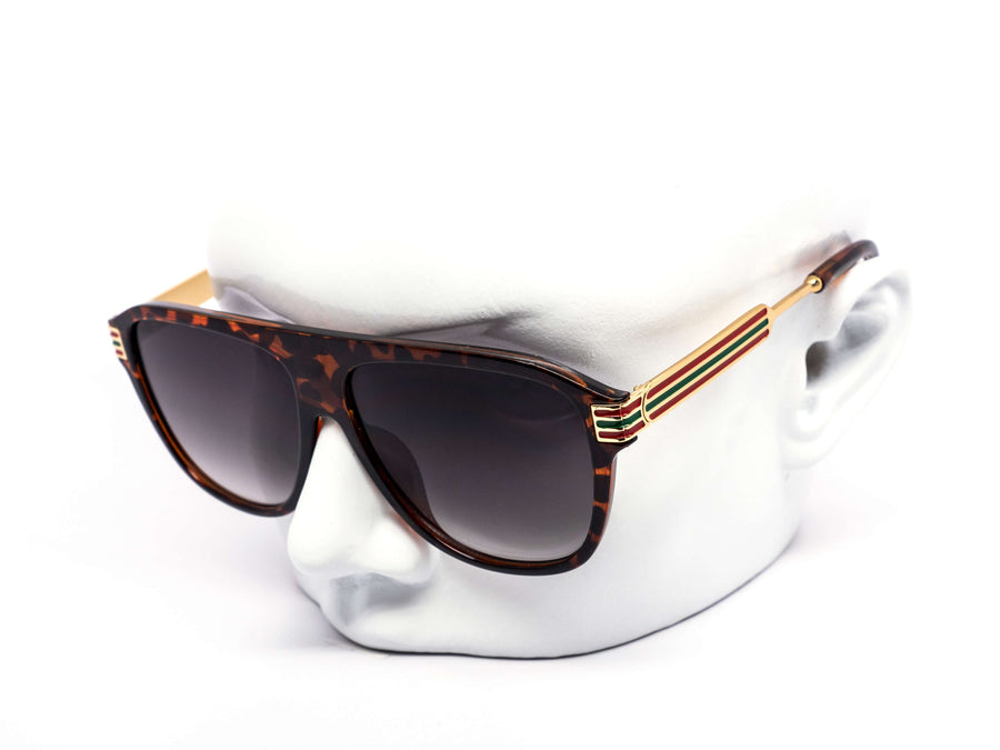 12 Pack: Sleek Color Stripes Aviator Wholesale Sunglasses