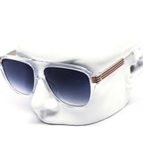 12 Pack: Sleek Color Stripes Aviator Wholesale Sunglasses