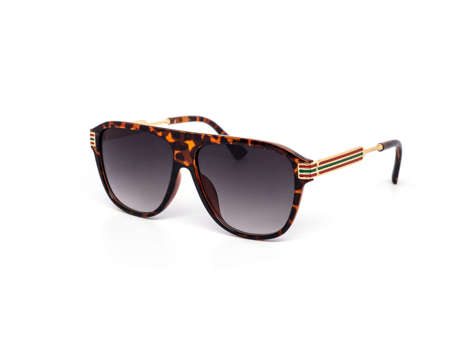 12 Pack: Sleek Color Stripes Aviator Wholesale Sunglasses
