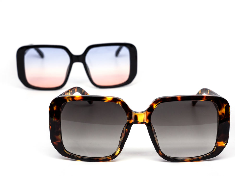 12 Pack: Oversized Square Waffle Fashion Wholesale Sunglasses