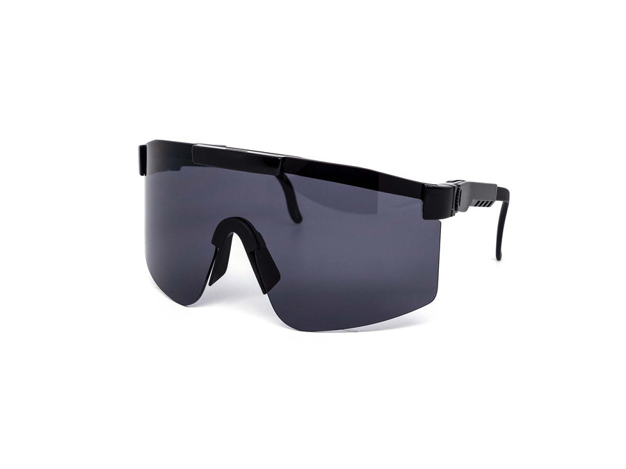 12 Pack: Rimless Oversized Sports Shield Burnt Mirror Wholesale Sunglasses
