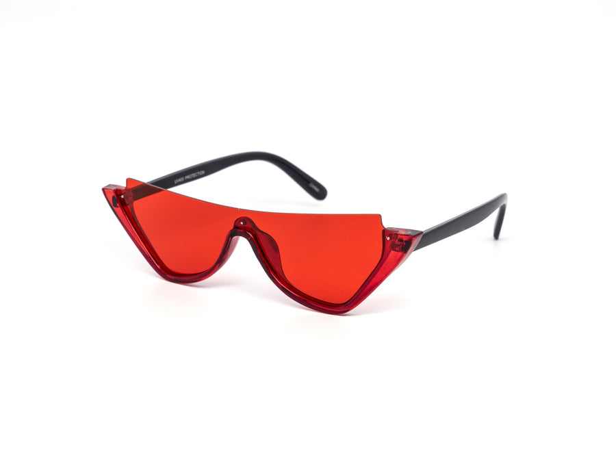 12 Pack: Unique Semi-rimless Color Cateye Wholesale Sunglasses