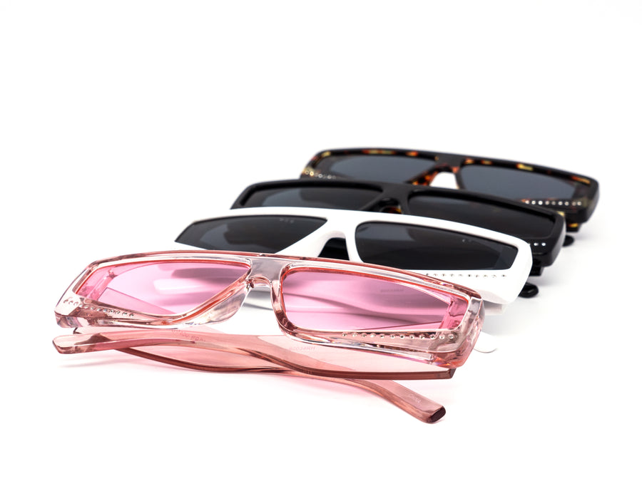 12 Pack: Retro Future Digital Flat-top Wholesale Sunglasses