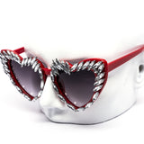 12 Pack: Icicle Rhinestone Heart Wholesale Sunglasses
