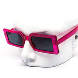 12 Pack: Neon Chunky Trendy Rectangular Wholesale Sunglasses