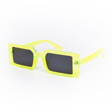 12 Pack: Neon Chunky Trendy Rectangular Wholesale Sunglasses