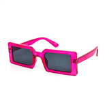 12 Pack: Neon Chunky Trendy Rectangular Wholesale Sunglasses
