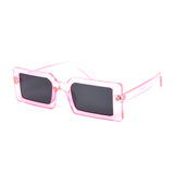 12 Pack: Neon Chunky Trendy Rectangular Wholesale Sunglasses