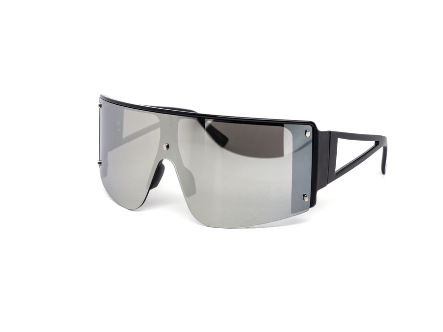 12 Pack: Rimless Full Shield Mirror Wrapper Wholesale Sunglasses