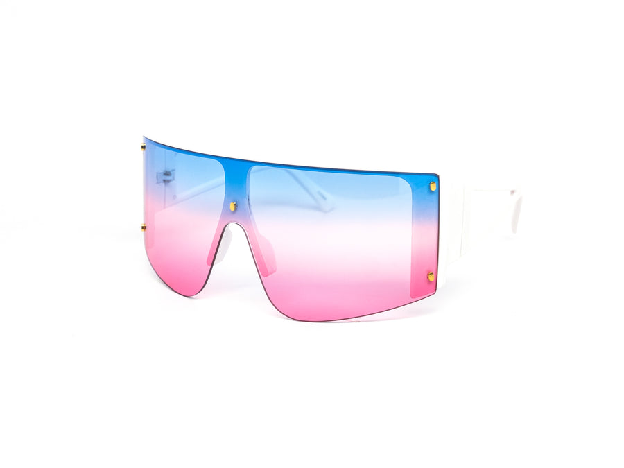 12 Pack: Rimless Full Shield Gradient Wrapper Wholesale Sunglasses