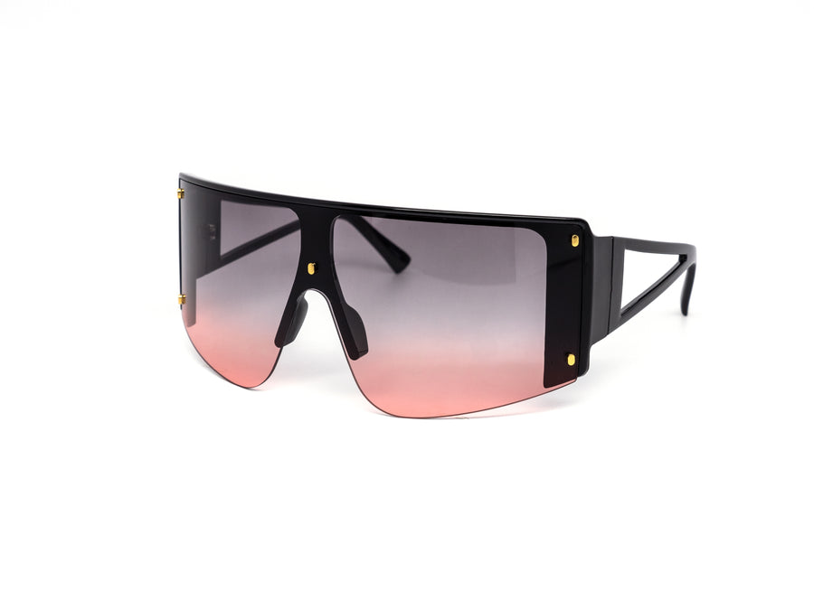 12 Pack: Rimless Full Shield Gradient Wrapper Wholesale Sunglasses