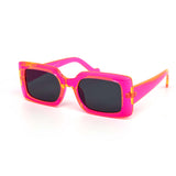 12 Pack: Trendy Minimalist Neon Square Wholesale Sunglasses