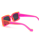 12 Pack: Trendy Minimalist Neon Square Wholesale Sunglasses