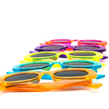 12 Pack: Retro Chunky Oval Neon Wholesale Sunglasses
