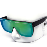12 Pack: Sleek Oversized Edgeless Flat Shield Wholesale Sunglasses
