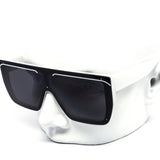 12 Pack: Sleek Oversized Edgeless Flat Shield Wholesale Sunglasses