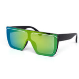 12 Pack: Sleek Oversized Edgeless Flat Shield Wholesale Sunglasses