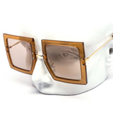 12 Pack: Eccentric Oversized Color Square Wholesale Sunglasses