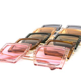 12 Pack: Eccentric Oversized Color Square Wholesale Sunglasses