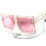 12 Pack: Eccentric Oversized Color Square Wholesale Sunglasses