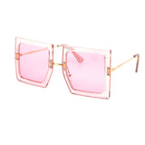 12 Pack: Eccentric Oversized Color Square Wholesale Sunglasses
