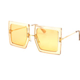 12 Pack: Eccentric Oversized Color Square Wholesale Sunglasses