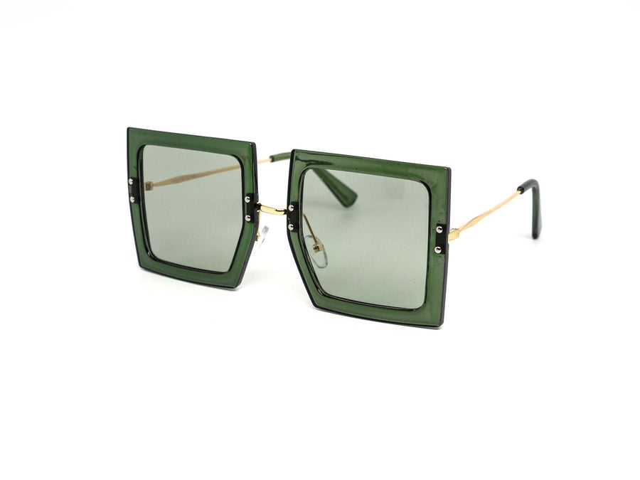 12 Pack: Eccentric Oversized Color Square Wholesale Sunglasses