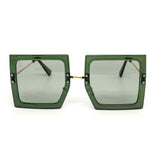 12 Pack: Eccentric Oversized Color Square Wholesale Sunglasses