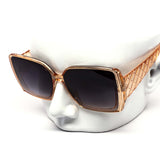12 Pack: Gold Blade Crosshatch Wholesale Sunglasses