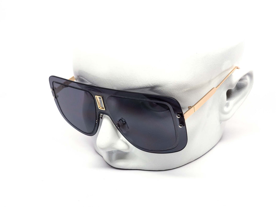 12 Pack: Oversized Rimless Color One-piece Aviator Wholesale Sunglasses