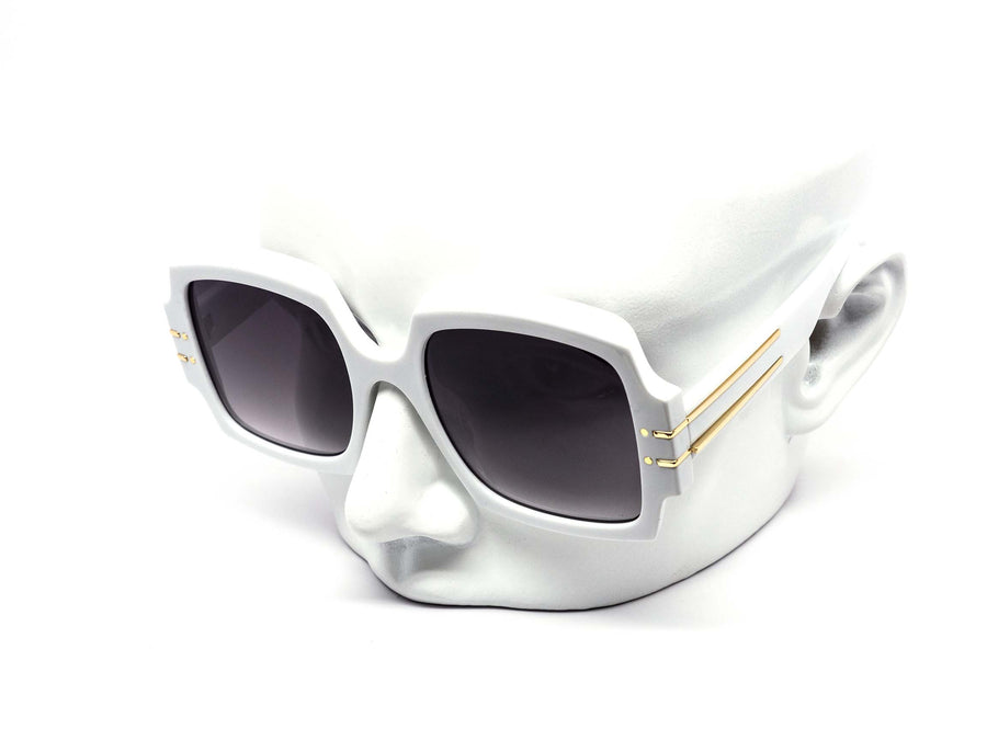 12 Pack: Classy Oversized  Square Gold Accent Gradient Wholesale Sunglasses