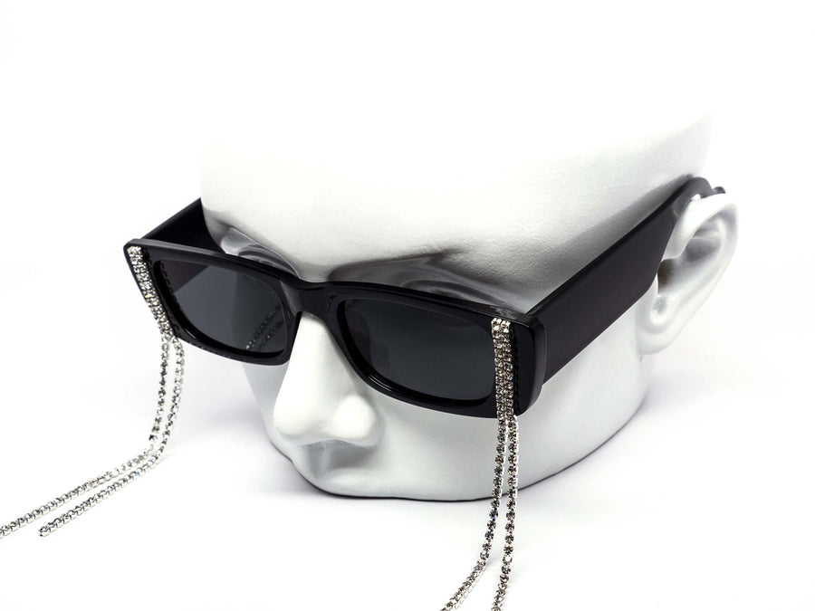 12 Pack: Chunky Rhinestone Tear Drip Wholesale Sunglasses