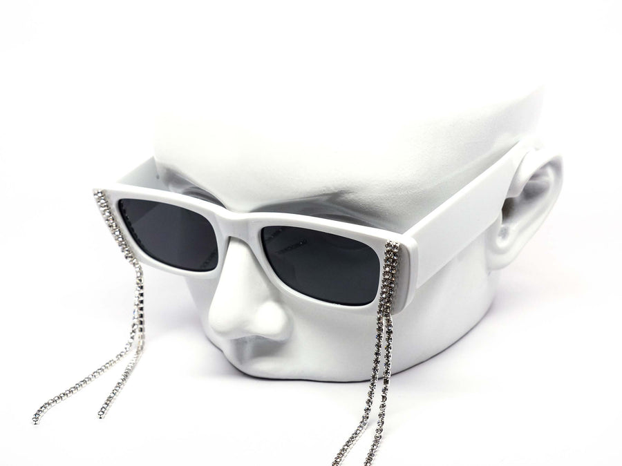 12 Pack: Chunky Rhinestone Tear Drip Wholesale Sunglasses